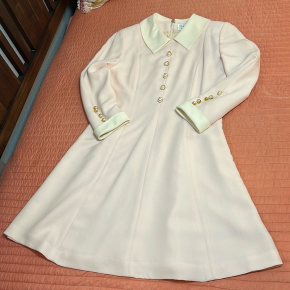 Vintage NWT RICKIE FREEMAN FOR TERI JON Collared A-Line Button Front dress sz 10 - Picture 16 of 16